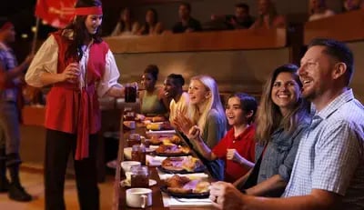 family feast at Pirates Voyage
